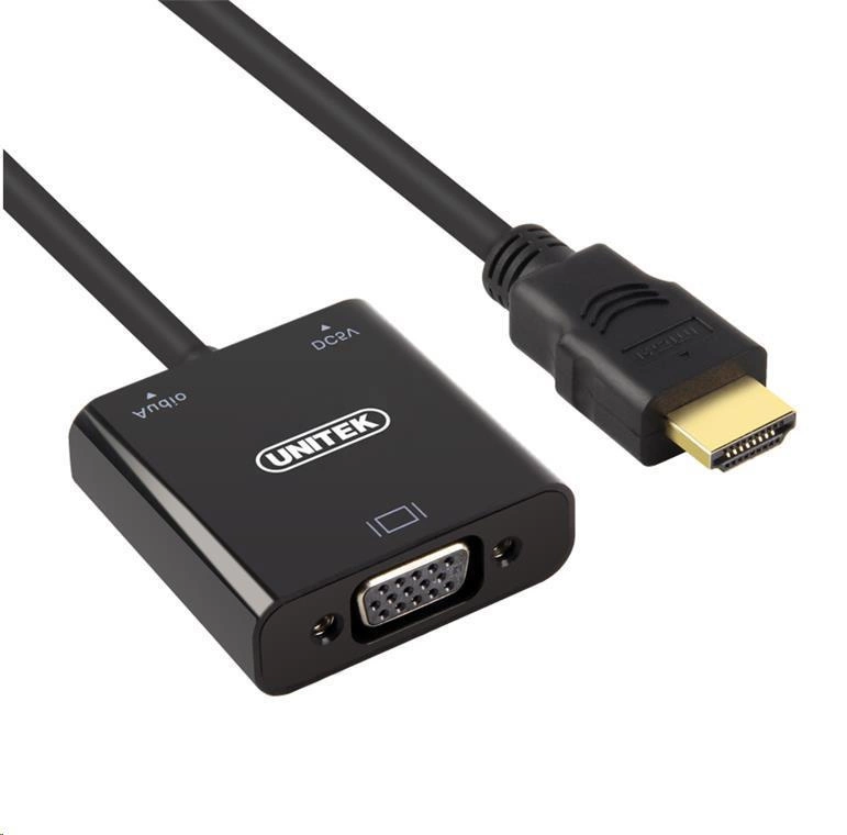 Unitek Y-6333 HDMI to VGA Converter with Audio output - HDMI1.4b standard 1080P UXGA resolution