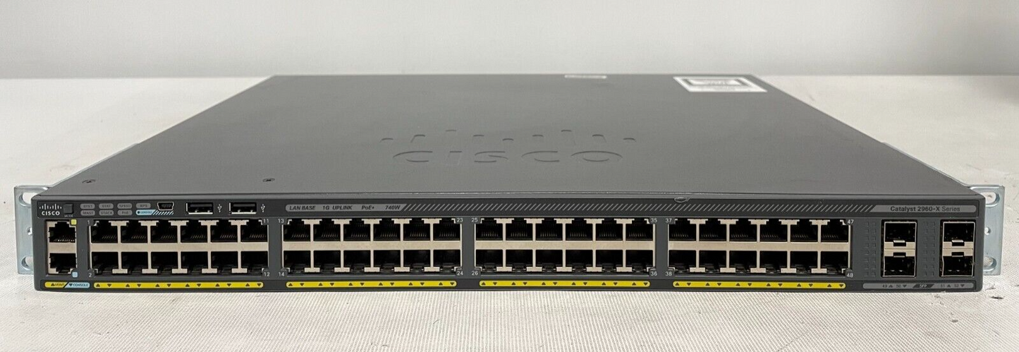Cisco WS-C2960X-48FPS-L POE network switch