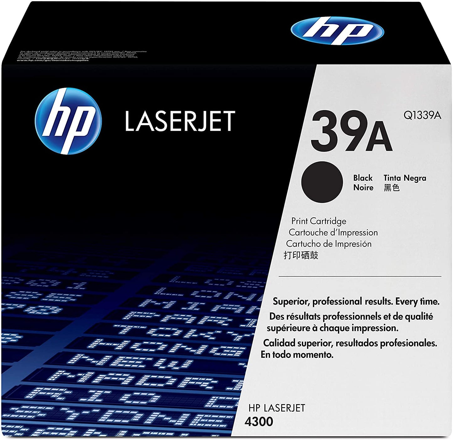 HP 39a Black Original LaserJet Toner Cartridge, Q1339A