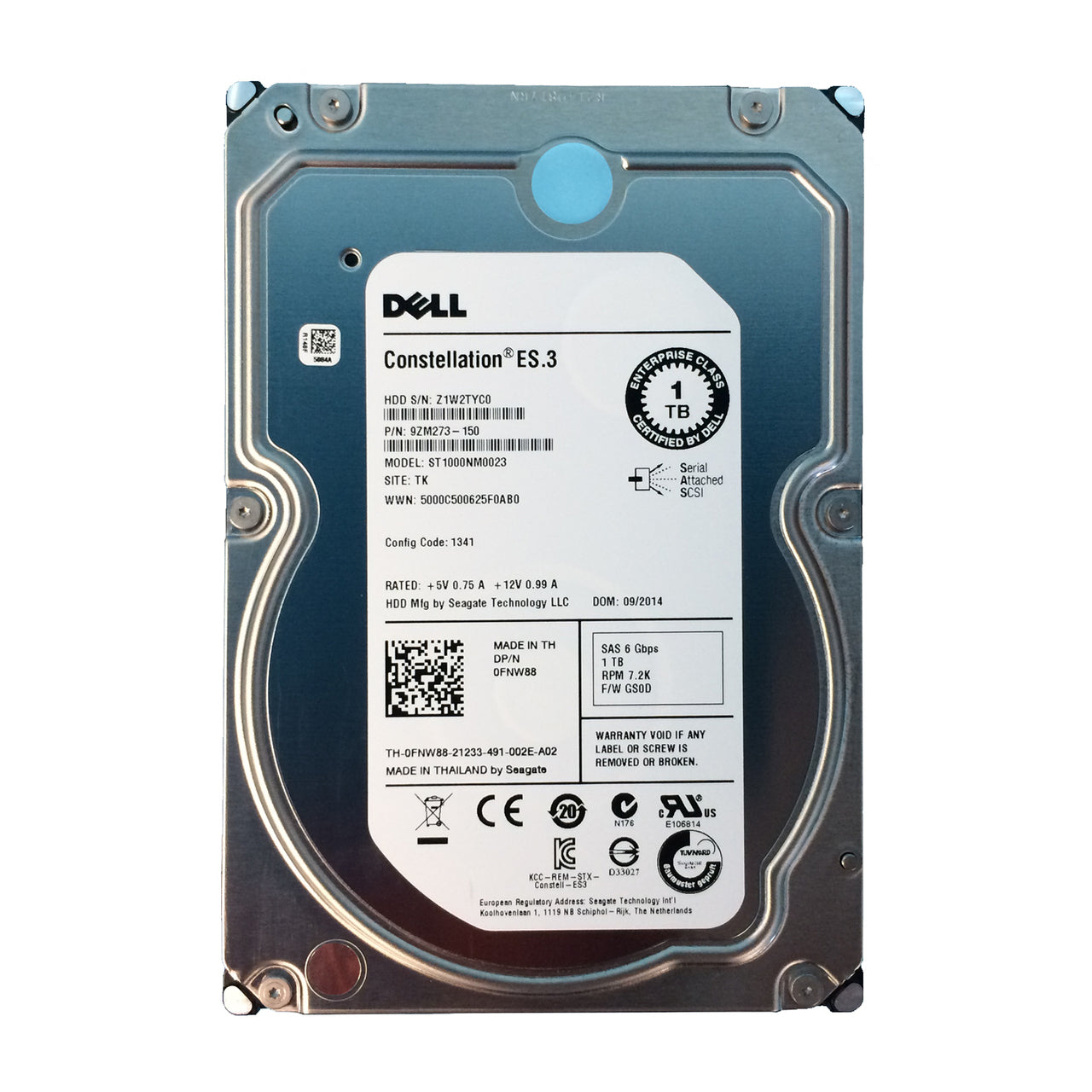 9ZM273 DELL 1TB 7200RPM SAS Hot Swap Hard Drive