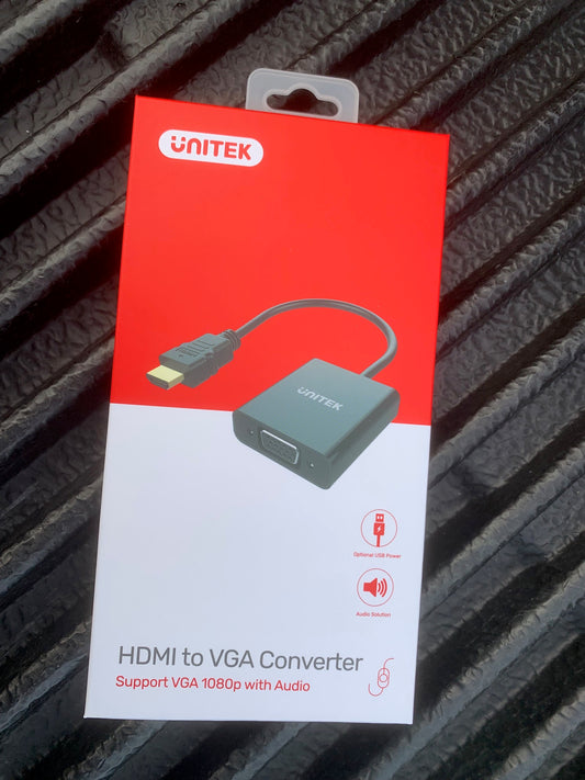 Unitek Y-6333 HDMI to VGA Converter with Audio output - HDMI1.4b standard 1080P UXGA resolution