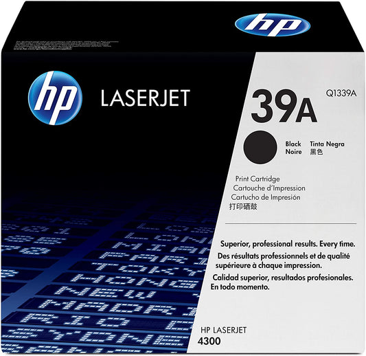 HP 39a  Black Original LaserJet Toner Cartridge, Q1339A