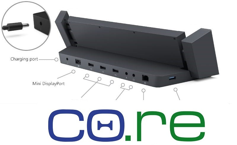 Microsoft Surface Pro 3/4Docking Station Model 1664 with AC Adapter
