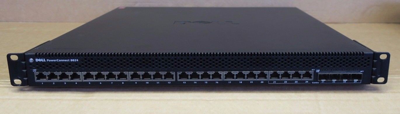 Pc8024f Dell PowerConnect 8024F 24-Port 10Gb SFP+ + 4-Port 10Gb RJ45 Layer3 ...